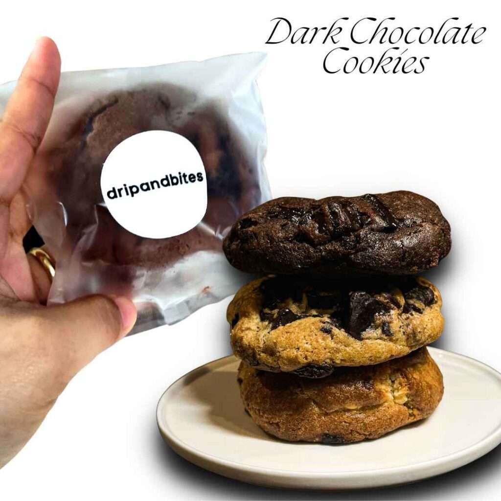 Dark Chocolate Cookies from Drip and Bites