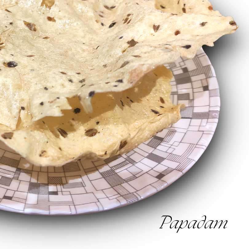 Papadam or papadom from Vraja Cuisine